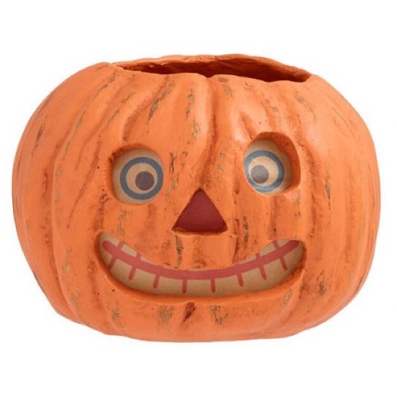 Cost Plus World Market Other - Cost Plus Creepy Grin Pumpkin Container